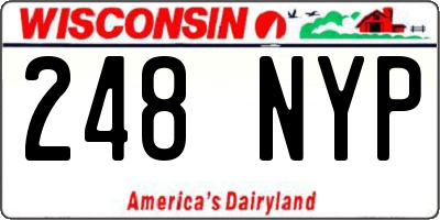 WI license plate 248NYP