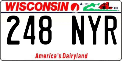 WI license plate 248NYR