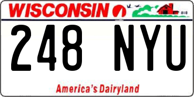 WI license plate 248NYU