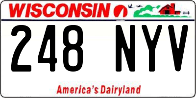 WI license plate 248NYV