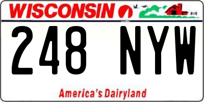 WI license plate 248NYW