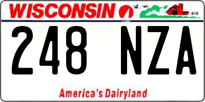 WI license plate 248NZA