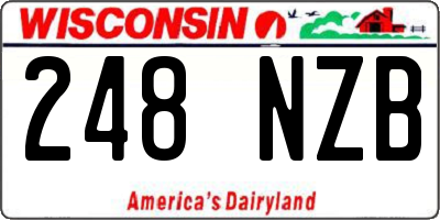 WI license plate 248NZB