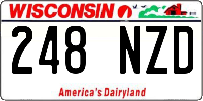 WI license plate 248NZD