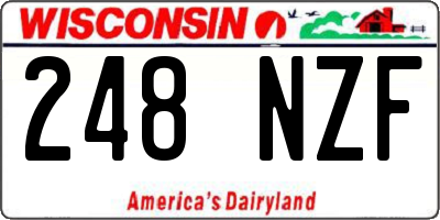 WI license plate 248NZF