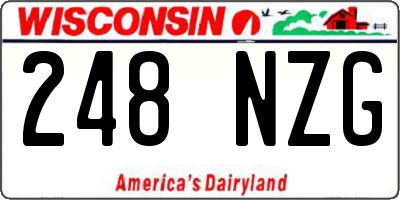 WI license plate 248NZG