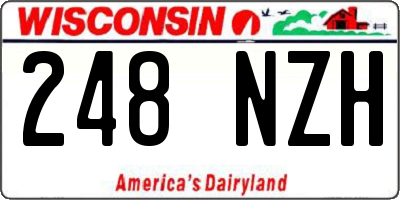 WI license plate 248NZH