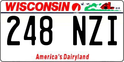 WI license plate 248NZI
