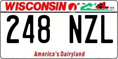 WI license plate 248NZL