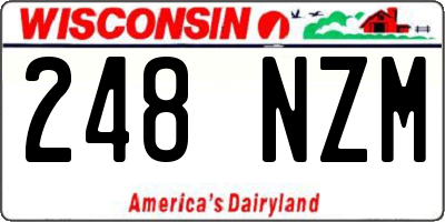 WI license plate 248NZM