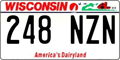 WI license plate 248NZN