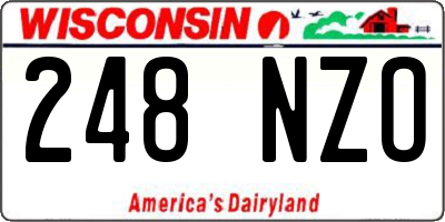 WI license plate 248NZO