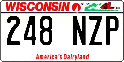WI license plate 248NZP