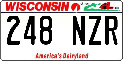 WI license plate 248NZR