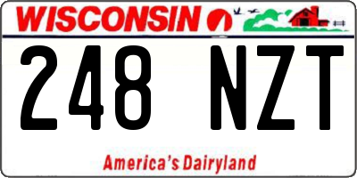 WI license plate 248NZT