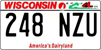 WI license plate 248NZU