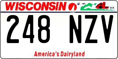 WI license plate 248NZV