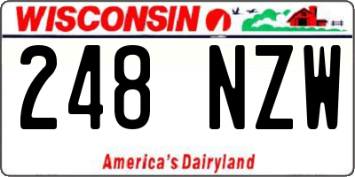WI license plate 248NZW