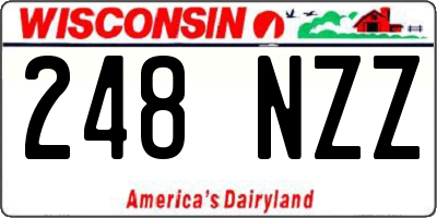 WI license plate 248NZZ
