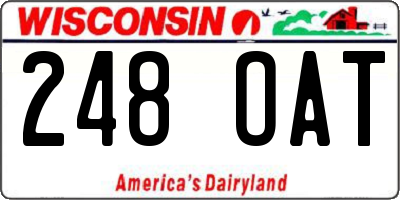 WI license plate 248OAT