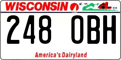 WI license plate 248OBH