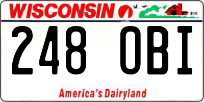 WI license plate 248OBI