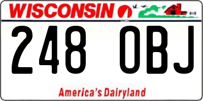 WI license plate 248OBJ