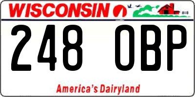 WI license plate 248OBP