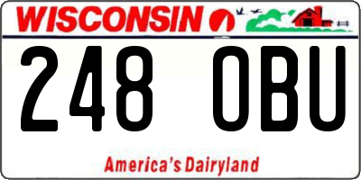 WI license plate 248OBU