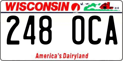 WI license plate 248OCA