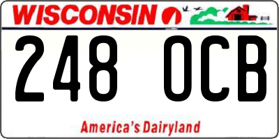 WI license plate 248OCB