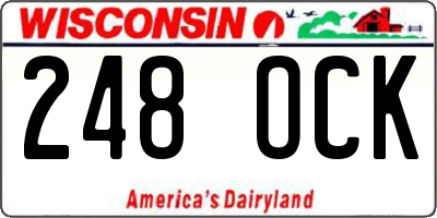 WI license plate 248OCK