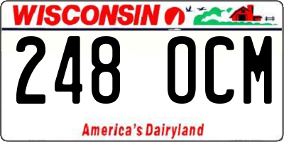 WI license plate 248OCM
