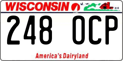 WI license plate 248OCP