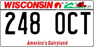 WI license plate 248OCT