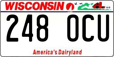 WI license plate 248OCU