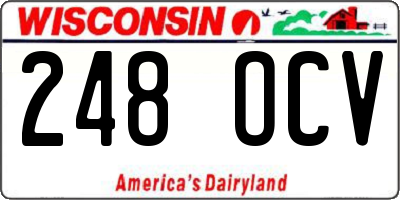 WI license plate 248OCV