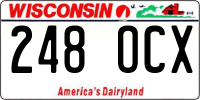 WI license plate 248OCX