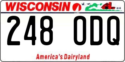 WI license plate 248ODQ