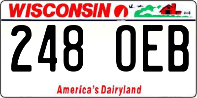 WI license plate 248OEB