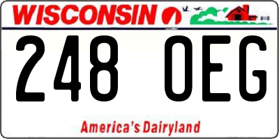 WI license plate 248OEG