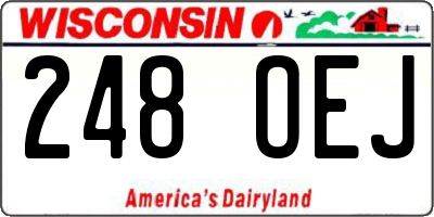 WI license plate 248OEJ