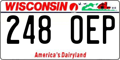 WI license plate 248OEP