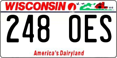 WI license plate 248OES