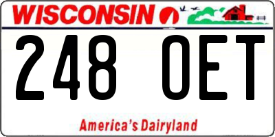 WI license plate 248OET
