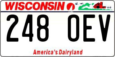 WI license plate 248OEV