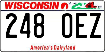 WI license plate 248OEZ