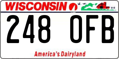 WI license plate 248OFB