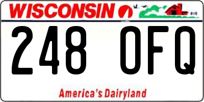 WI license plate 248OFQ