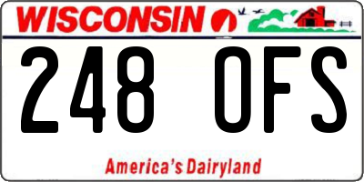 WI license plate 248OFS